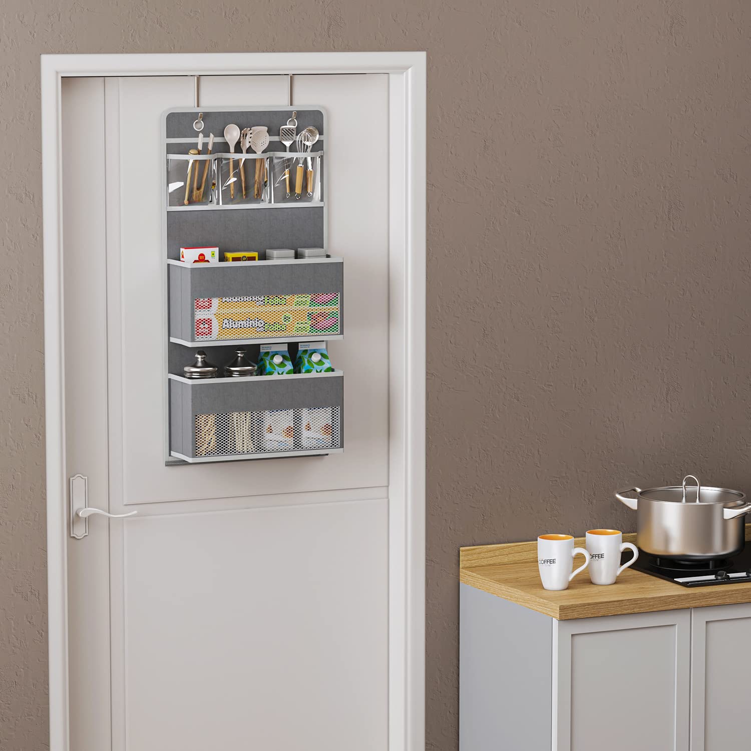 Amazon｜QuiExact ウォールポケット 扉裏の収納袋 ドア掛け 収納式